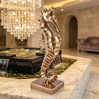Sculpture de cheval de mer en bronze massif sur mesure - Art océanique classique personnalisé, sur commande, sculpture en bronze