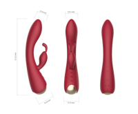 Aufblasbarer Kaninchen-Vibrator für Frauen mit Doppelstimulation, 10 Vibrationsmodi und Luftpumpenfunktion, Wasserdichter Silikon-Massagestab