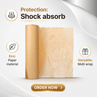 Papier d'emballage écologique en nid d'abeille Papier kraft en nid d'abeille 100% Emballage compostable biodégradable recyclable Couverture en nid d'abeille