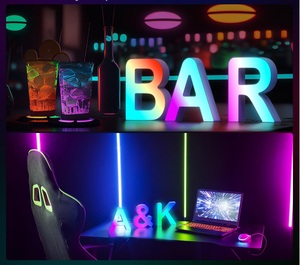 Insegne Luminose RGB in Acrilico per Vetrine, Lettere LED 3D <span class=keywords><strong>di</strong></span> Alta Qualità, Resistenti alle Intemperie, Fornitura Diretta dalla Fabbrica - Product Image 3