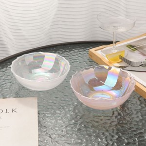 Juego de Platos de Cristal Nórdicos con Borde Dorado Iridiscente, Platos Redondos Desechables de Lujo para Cena, Ensalada, Cocina, Fiestas, Bodas Elegantes - Product Image 4