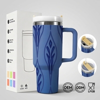 Mug à bière isotherme en acier inoxydable 40 oz avec logo personnalisé, gobelet de voyage à double paroi sous vide avec poignée et paille, grande tasse à café pour voiture