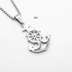 Colliers pendentifs en acier inoxydable anti-ternissement et étanche, motif <span class=keywords><strong>ancre</strong></span> <span class=keywords><strong>de</strong></span> <span class=keywords><strong>bateau</strong></span> viking punk, bijoux <span class=keywords><strong>de</strong></span> mode pour hommes, vente en gros - Product Image 5