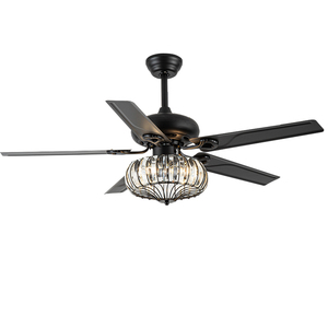 Ventilador de control remoto de conversión moderna de bajo ruido Lámpara integrada Araña Ventilador de cristal Ventilador de techo Luz - Product Image 3
