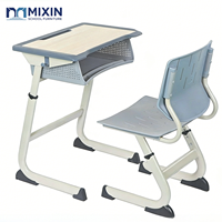 Meubles scolaires modernes en métal, chaises réglables en hauteur, ensembles scolaires pour enfants, tables et chaises, mobilier d'apprentissage en classe