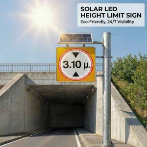 لافتة تحذيرية تعمل بالطاقة الشمسية من جوانجان، مصنوعة من الألومنيوم العاكس مع حد للارتفاع للاستخدام في الطرق السريعة - Product Image 5