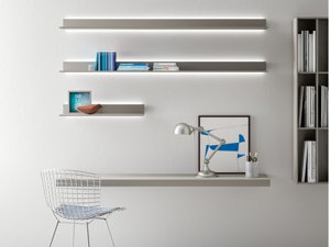 큐브 레드 벽 마운트 선반 세트 알루미늄 스트립 벽 장식 선반 - Product Image 4