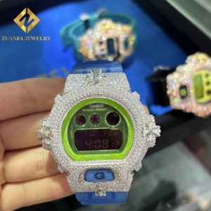 Wuzhou Zuanfa高級ジュエリーIced Out Vvs Moissanite-腕時計バストダウンクロス + ベゼルケース925シルバーメンズ - Product Image 4