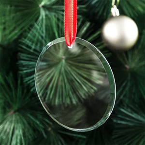 Ornement rond en cristal K9 - Boule de Noël en verre vierge pour gravure personnalisée, élégant pendentif pour sapin de Noël et cadeau souvenir - Product Image 2