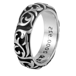 yunnique <b>Titanium</b> Steel Floral Vine <b>Ring</b> Unisex Fashion Jewelry Gift 24005 - Product Image 5