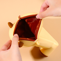 Sac Capybara Assis Décontracté Grande Capacité en Silicone, Sac à Bandoulière pour Téléphone, Tendance, Fermeture Éclair, Résistant à l'Eau, Esthétique Kawaii Zen