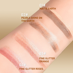 Sombra de Ojos Profesional en Barra de 4 Colores con Minerales para un Degradado Natural, Acabado Mate Perlado, Resistente al Agua y de Larga Duración - Product Image 2