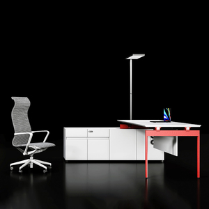 ดีไซน์ทันสมัย โต๊ะทำงานแบบเปิดโล่ง 4 ที่นั่ง ปรับเปลี่ยนได้ ป้องกันรอยขีดข่วน เหมาะสำหรับพนักงาน โรงงานโดยตรง - Product Image 3