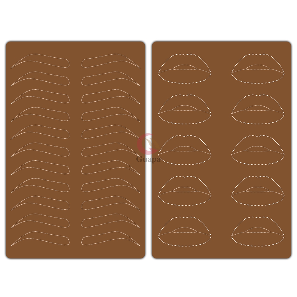 Pelle marrone-bianco stampato