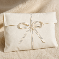 Nouvelle pochette cadeau en toile naturelle et biologique avec ruban, logo personnalisé, pour cosmétiques, soins de la peau, carnets, enveloppes et sacs anti-poussière
