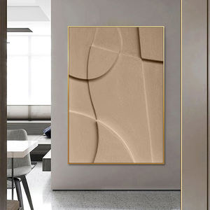 Huamiao Relife pintura al óleo abstracta de lujo textura 3D arte de pared lienzo decoración del hogar hecho a mano con marco de montaje sujetos de flores - Product Image 1