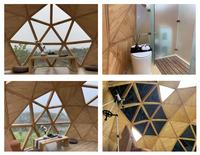 Tente dôme en alliage d'aluminium à double paroi de 4,16 mètres de diamètre, tente igloo chauffée de luxe, maison préfabriquée