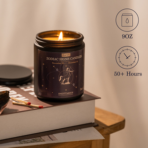<span class=keywords><strong>Bougie</strong></span> Thématique du Zodiaque en Gros, Parfumée Naturellement avec Boîte Cadeau et Collier, Idéale pour les Passionnés d'Astrologie - Product Image 2