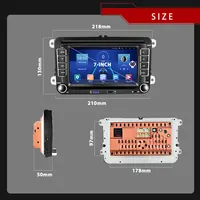 Podofo 8 128G Carplay 8 Core Android 10 Autoradio 2 Din 7 ''QLED Smart Voice/GPS/Wifi/BT/4G/DSP/Hi-Res Für VW/VOLKSWAGEN/POLO