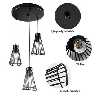 Lámpara colgante de estilo industrial SKD E26 E27 Iluminación colgante interior de metal Accesorios de iluminación interior - Product Image 5