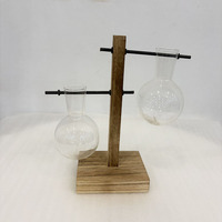 Support Rotatif en Bois pour Ornements, Durable et Écologique, pour Terrarium de Plantes de Jardin ou Artisanat en Bois