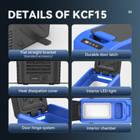 Réfrigérateurs-congélateurs de voiture Alpicool KCF15, AC 100-240V, 12V, 24V DC, compresseur, mini-réfrigérateur de voiture, petit réfrigérateur pour accessoires de voiture, OEM