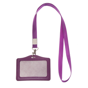 Estuche de Cuero de Alta Calidad para Tarjetas de Identificación y Crédito con Cordón, Porta Tarjetas de Identificación de Cuero PU al por Mayor para Negocios - Product Image 5