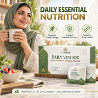Poudre de multivitamines en marque blanche pour café, boissons chaudes ou froides, sachets de 3g, fabricant de compléments alimentaires, OEM ODM