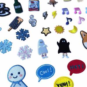 Custom Embroidery Patches Note Snowflake Shape Iron-On Eco-Friendly Custom Color & Size Cartoon <b>Animal</b> <b>Stickers</b> - Product Image 3