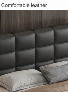 Camas flotantes de hotel, marcos de <span class=keywords><strong>cama</strong></span> de madera, bases con cabecero ligero, popular suspensión moderna, camas de plataforma tapizadas - Product Image 6