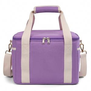 Outdoor Canvas Insulated Cooler Bag Travel <b>Tote</b> Bag Canvas Lunch Bags with Shoulder Strap - Product Image 1