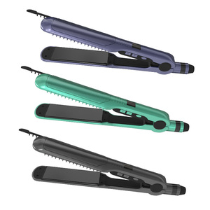 Peigne lisseur à cheveux à chauffage rapide en céramique, double tension, avec écran LCD multi-températures - Product Image 3