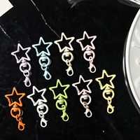 Pendentif de voiture étanche en forme d'étoile avec fermoir mousqueton coloré, accessoire de décoration pour sac à main, cadeau pour femme