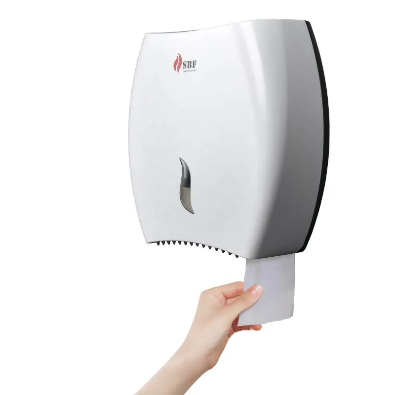 Comercial Multifold Wall Mounted Plastic Jumbo Roll Toilet Hand Tissue Paper Towel Dispenser