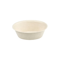 Bol ovale jetable biodégradable en pulpe de canne à sucre pour crème glacée, dessert, boissons froides, salade, à emporter, qualité alimentaire