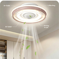 Ventilateur de plafond LED Yeyun, ventilateur de plafond sans pales moderne blanc pour la maison