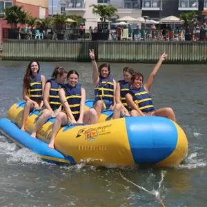 Entertainment Water lake Park Factory direct selling floating water toy inflatable banana boats fly fish for water sea games