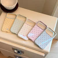 Coque INS Style à Pois Mignonne et Tendance pour iPhone 18 Pro Max, Couleur Macaron, en TPU Souple Brillant pour iPhone 17 16 15 Pro Max