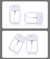 Flacon pulvérisateur carré portable rectangulaire pour désinfection à l'alcool 30 ml rechargeable, surface givrée, usage cosmétique, brume fine, en plastique