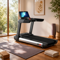 Tapis roulant électrique intelligent 6000S pliable, amortissant, avec programmes d'exercice réglables pour les salles de sport, usage commercial en intérieur