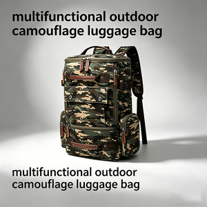 Wholesale Outdoor Camouflage <b>Canvas</b> <b>Backpacks</b> Men Hiking Laptop Bag Student Travel School Daily <b>Backpacks</b> - Product Image 2
