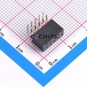 HX PM2.0-2x5P WC H6.35 Pin Socket Bent Lead Through Hole,P=2mm Connector 2x5P 2mm 2mm Square Hole - Product Image 1