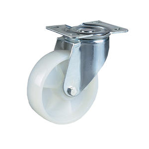 TTAKE RU0010209398023 Monolithic polyamide wheel, with <b>swivel</b> support in pressed and galvanized sheet metal - Product Image 1