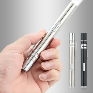 Medical USB Rechargeable Flashlight <b>Push</b>-Button Flashlight Yellow and White Dual <b>Light</b> Oral Lamp Pupil Pen Dual <b>Light</b> Source - Product Image 3