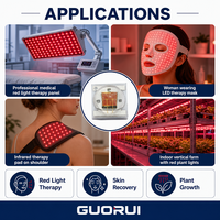 Diode LED SMD haute puissance GUORUI 1W 3W 5W 3535 à puce céramique rouge 630nm 660nm 810nm 830nm 850nm IR infrarouge pour lumière thérapeutique