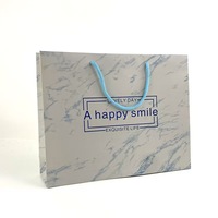 Sacs fourre-tout réutilisables écologiques en papier à motif marbré avec poignées pour emballage cadeau d'anniversaire, de mariage ou de fête