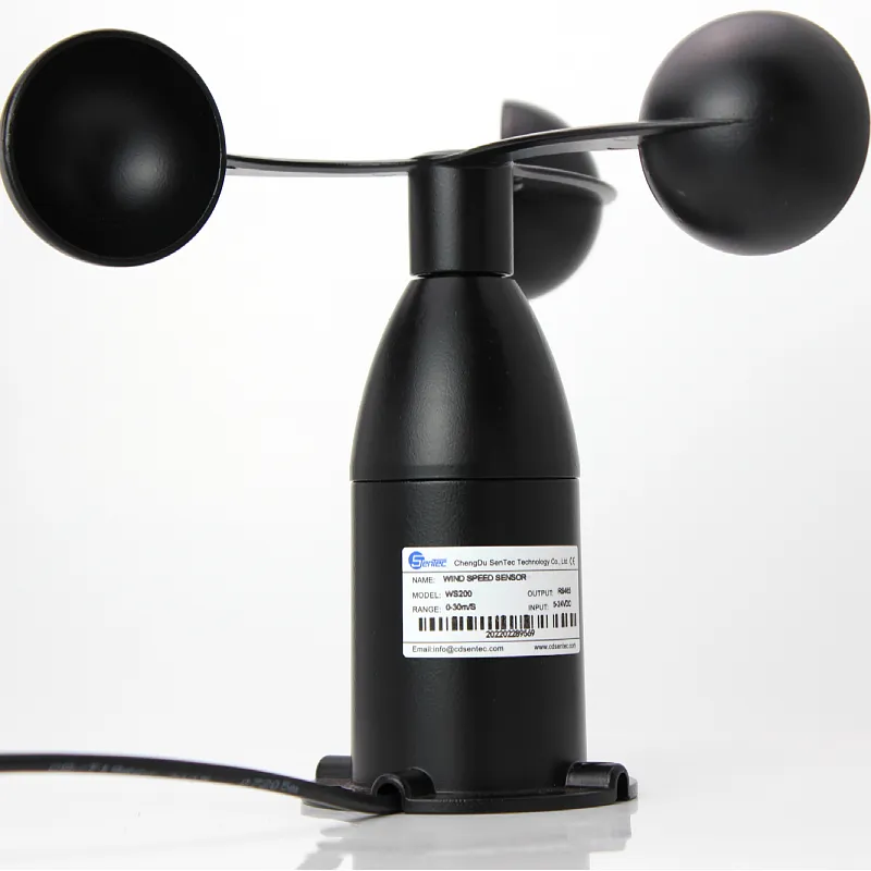 WS200 เซ็นเซอร์ความเร็วและทิศทางกังหันลม Anemometer สําหรับอุตสาหกรรม PV