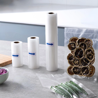 Rouleaux de sacs sous vide transparents gaufrés PA/NY sur mesure, recyclables, jetables, de qualité alimentaire, extrudés, robustes, thermoscellables