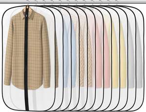 Klare hängende Kleidung Protector Bags Kleidungs stücke für die Aufbewahrung von Schränken Passend für lange Mäntel Kleider Staub mottens chutz Reiß verschluss - Product Image 2