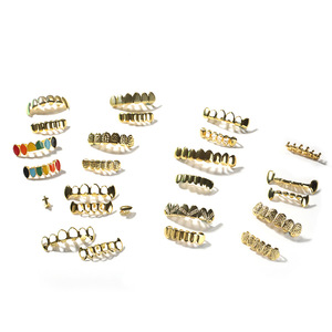 Vente chaude Hip Hop Bijoux Brillant 18K Véritable Plaqué Or Grilles <span class=keywords><strong>pour</strong></span> Dents Personnalisé En Laiton Divers Fine Grillz En Gros - Product Image 5